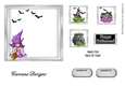 Matching blank insert for the design sheet - Purple Halloween 1,