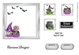 Matching blank insert for the design sheet - Purple Halloween 2,