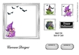 Matching blank insert for the design sheet - Purple Halloween 3,