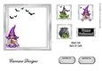 Matching blank insert for the design sheet - Purple Halloween 4,