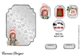 Matching blank insert for the design sheet - Christmas Kittens