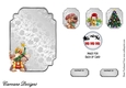 Matching blank insert for the design sheet - Here Comes Santa Claus