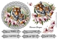 Animal Magic 2 - 6x6 inch circular card front with decoupage  