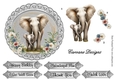 Animal Magic 3 - 6x6 inch circular card front with decoupage