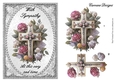 Sympathy 2 - A5 card front with decoupage
