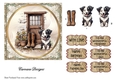Mans Best Friend 3 - 6x6 inch card front with decoupage