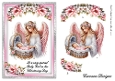 Christening - Baby Girl 1 - A5 inch card front with decoupage  