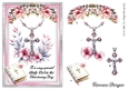 Christening - Baby Girl 3 - A5 inch card front with decoupage