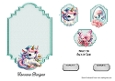 Matching insert sheet for the design sheet - Unicorns and Flowers 1