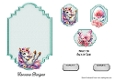 Matching insert sheet for the design sheet - Unicorns and Flowers 2