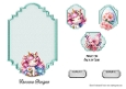 Matching insert sheet for the design sheet - Unicorns and Flowers 3