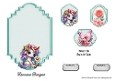 Matching insert sheet for the design sheet - Unicorns and Flowers 4