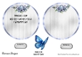 Matching insert sheet for the design sheet - Bluebells and Butterflies