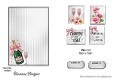 Matching insert sheet for the design sheet - Champagne and Roses