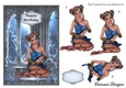 Fairy by Moonlight - Happy Birthday- A4 card making sheet
