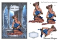 Fairy by Moonlight - With Love - A4 card making sheet with decoupage