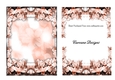 A5 background with decoupage - Apricot Floral