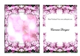 A5 background with decoupage - Pink Floral