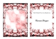 A5 background with decoupage - Red Floral