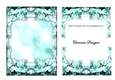 A5 background with decoupage - Turquoise Floral