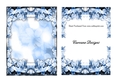 A5 background with decoupage - Blue Floral