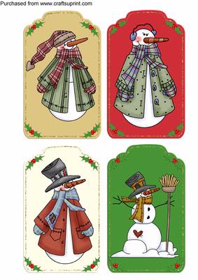 4 Large Tags