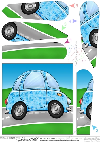 Funky Painted Car Fan Pyramage Topper