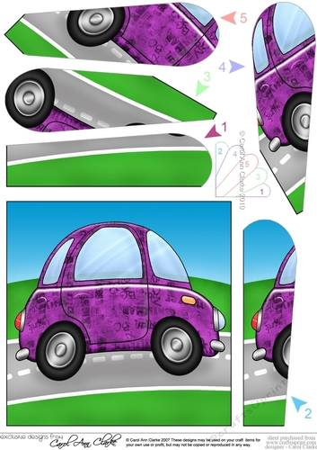 Funky Painted Car Fan Pyramage Topper