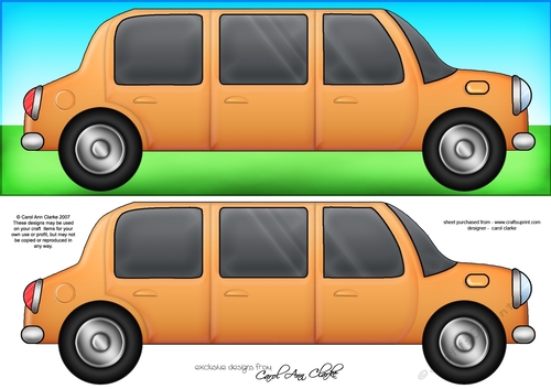 Large DL Stretch Limo Quick Card with 3D decoupage 