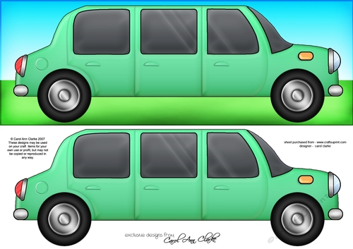 Large DL Stretch Limo Quick Card with 3D decoupage 
