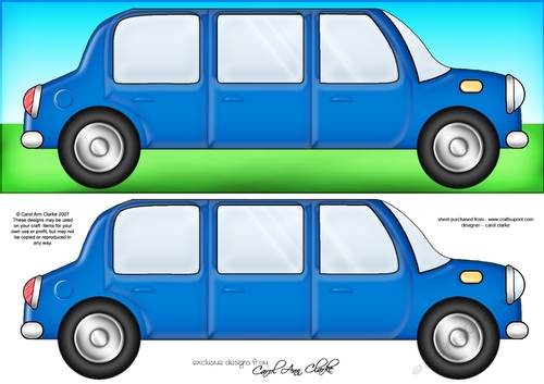 Large DL Stretch Limo Quick Card with 3D decoupage 