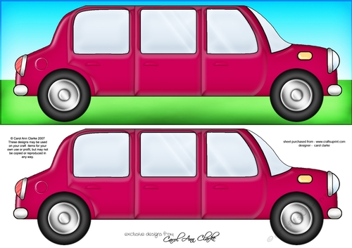 Large DL Stretch Limo Quick Card with 3D decoupage 