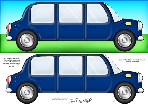 Large DL Stretch Limo Quick Card with 3D decoupage 