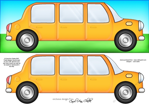 Large DL Stretch Limo Quick Card with 3D decoupage 