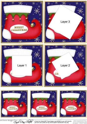 Merry Christmas Stocking - Twisted Tunnel Topper