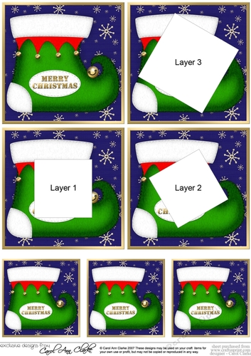 Merry Christmas Stocking - Twisted Tunnel Topper