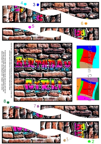 On the Wall Birthday Girl! - Wavy Spiral Side Stacker