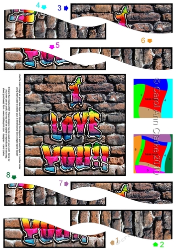 On the Wall I Love You - Wavy Spiral Side Stacker