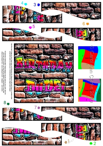 On the Wall Birthday Dude! - Wavy Spiral Side Stacker
