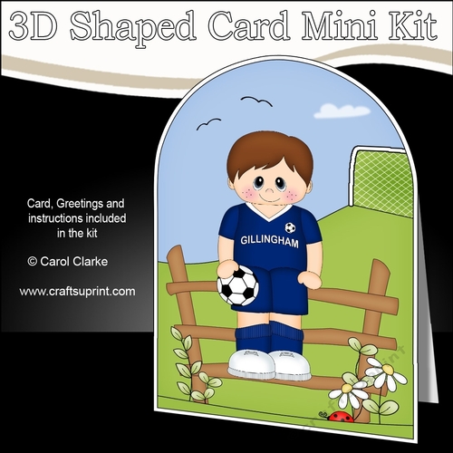 3D Shaped Card Kit - Little Footballer Plays for Gillingham