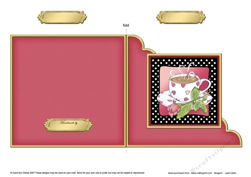  Coffee Time - Cut and Fold Corner Card  