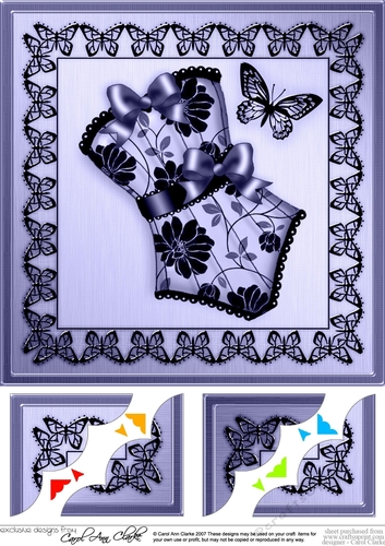 8 x 8 Elegant Boudoir Scalloped corner Topper
