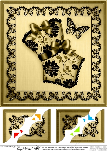 8 x 8 Elegant Boudoir Scalloped corner Topper