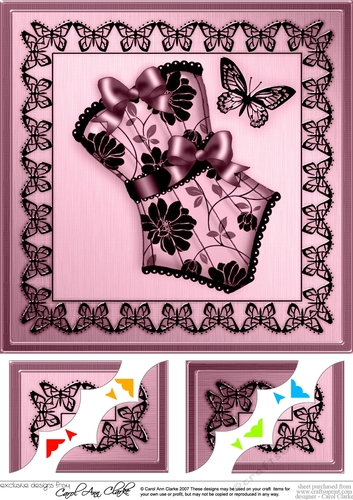 8 x 8 Elegant Boudoir Scalloped corner Topper