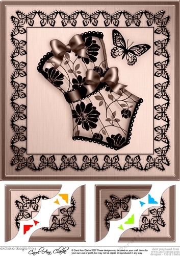 8 x 8 Elegant Boudoir Scalloped corner Topper
