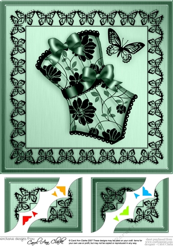 8 x 8 Elegant Boudoir Scalloped corner Topper