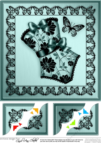 8 x 8 Elegant Boudoir Scalloped corner Topper