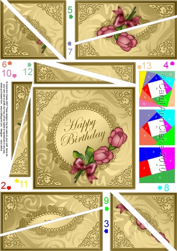 Roses and Metallic Lace Quick Card with Twisted Spiral Side Stacker