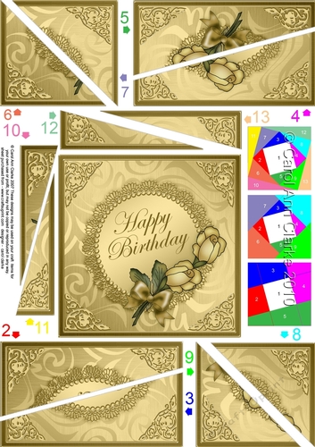 Roses and Metallic Lace Quick Card with Twisted Spiral Side Stacker