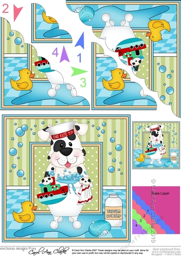Scalloped Corner Stacker - Bathtub Buddies - Little Spotty Dog